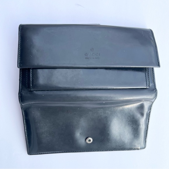 Authentic Gucci Vintage Black Leather Double Sided Wallet - Picture 9 of 9